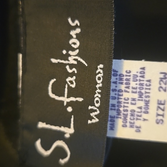 S.L. Fashions-Blk tiered georgette sleeveless dress Suze 22W NWT. - Picture 5 of 6